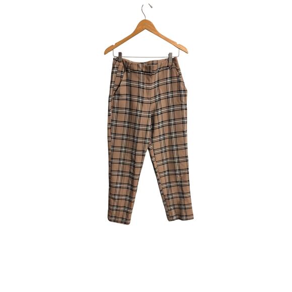 ASOS Pants - ASOS Plaid Tapered Barrel-Leg Pants Size 6 Excellent Condition